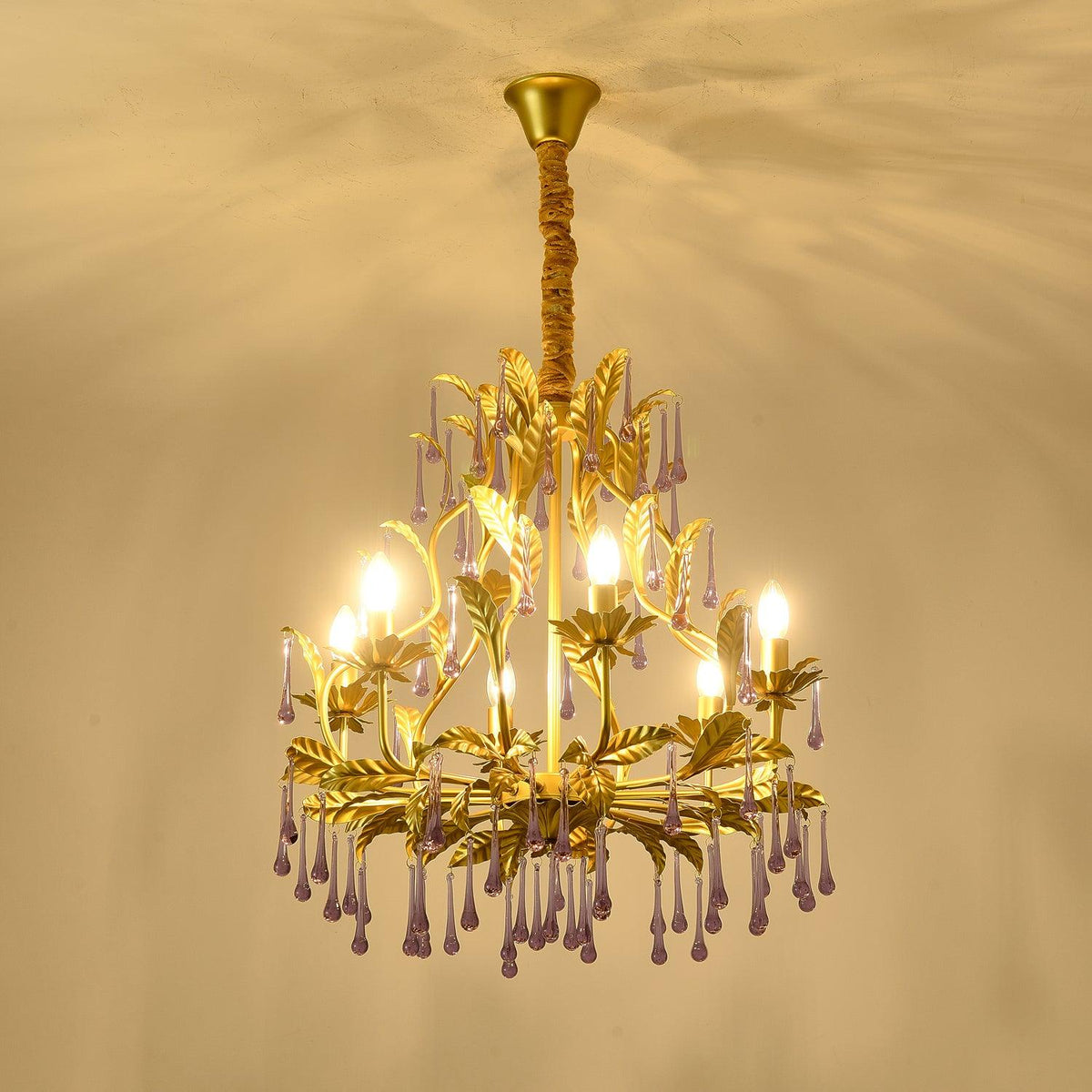 Orienaine Pendelleuchte Gold Blatt