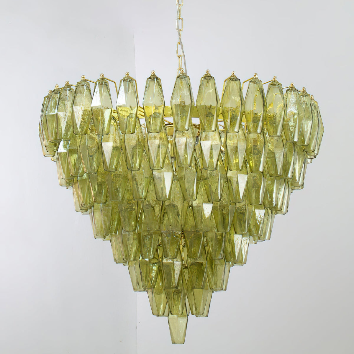 Rosalique Kronleuchter aus Glas in Lila &