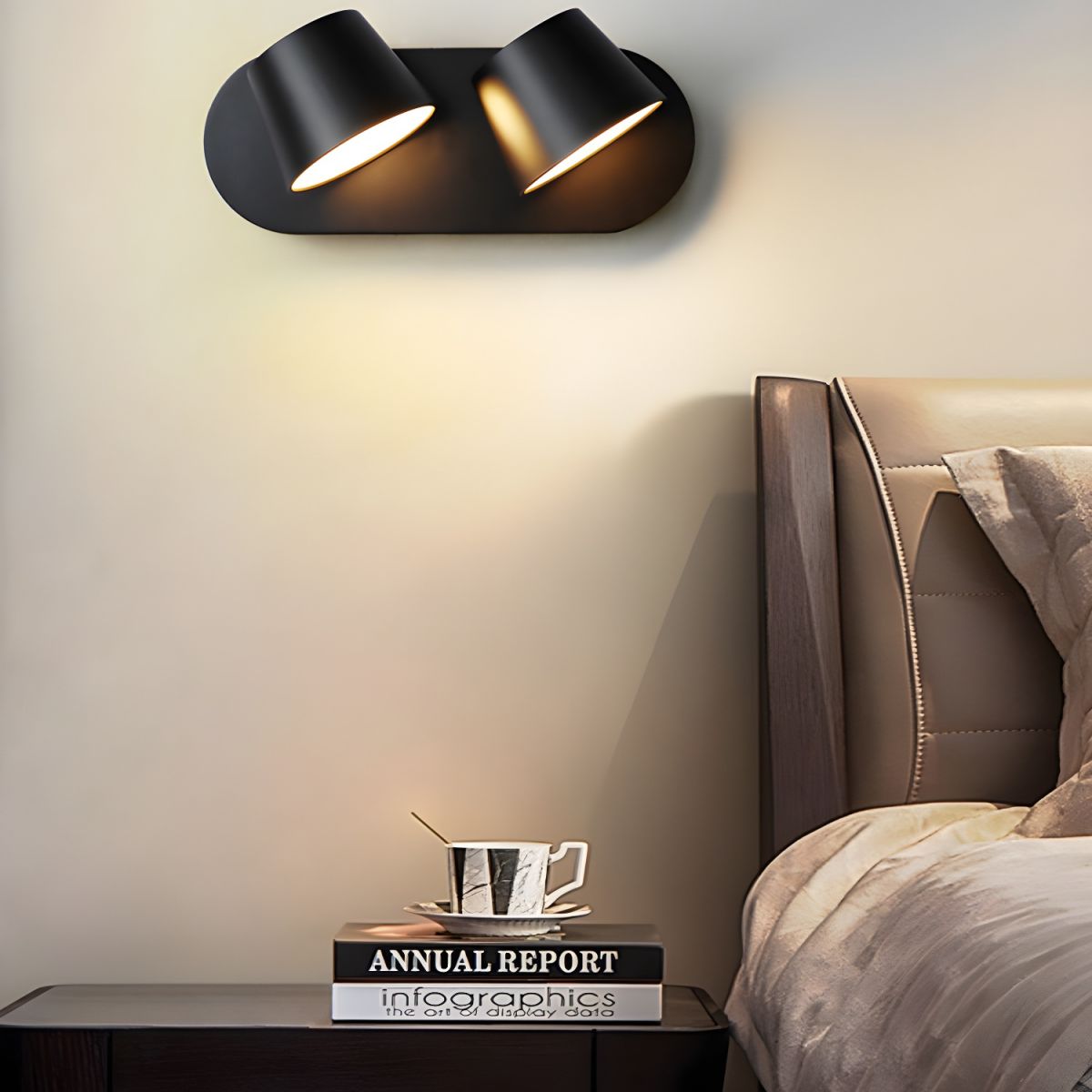 Aurlaeir einstellbare Wandleuchte mit Stecker