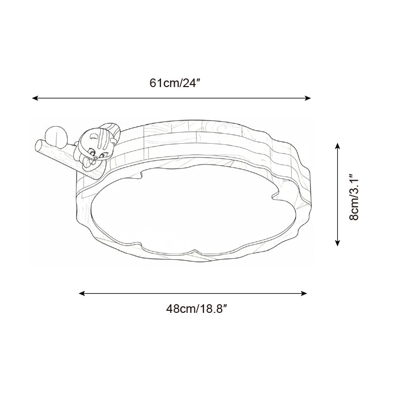 Tigron flache Deckenleuchte