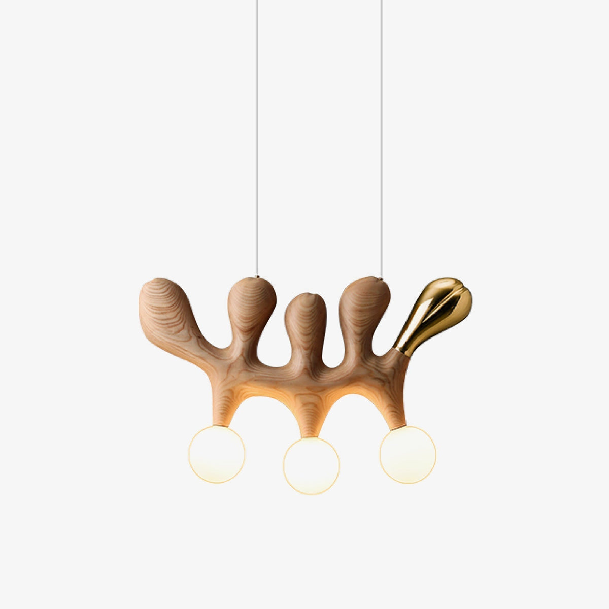 Sprout zeitgenössische Pendelleuchte aus Holz