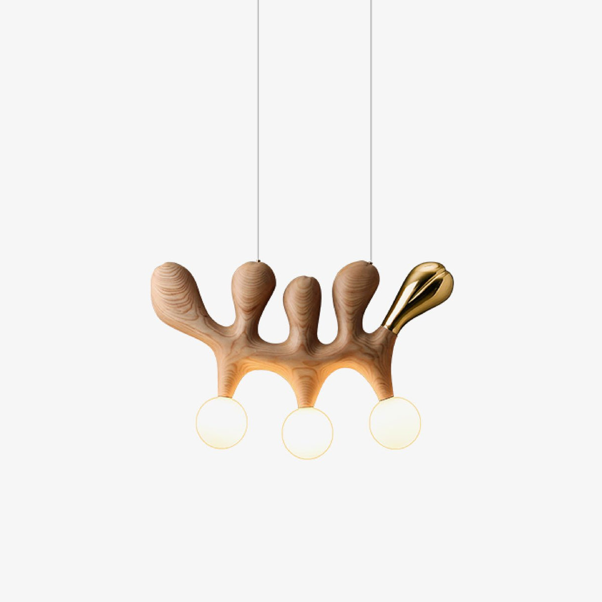 Sprout zeitgenössische Pendelleuchte aus Holz