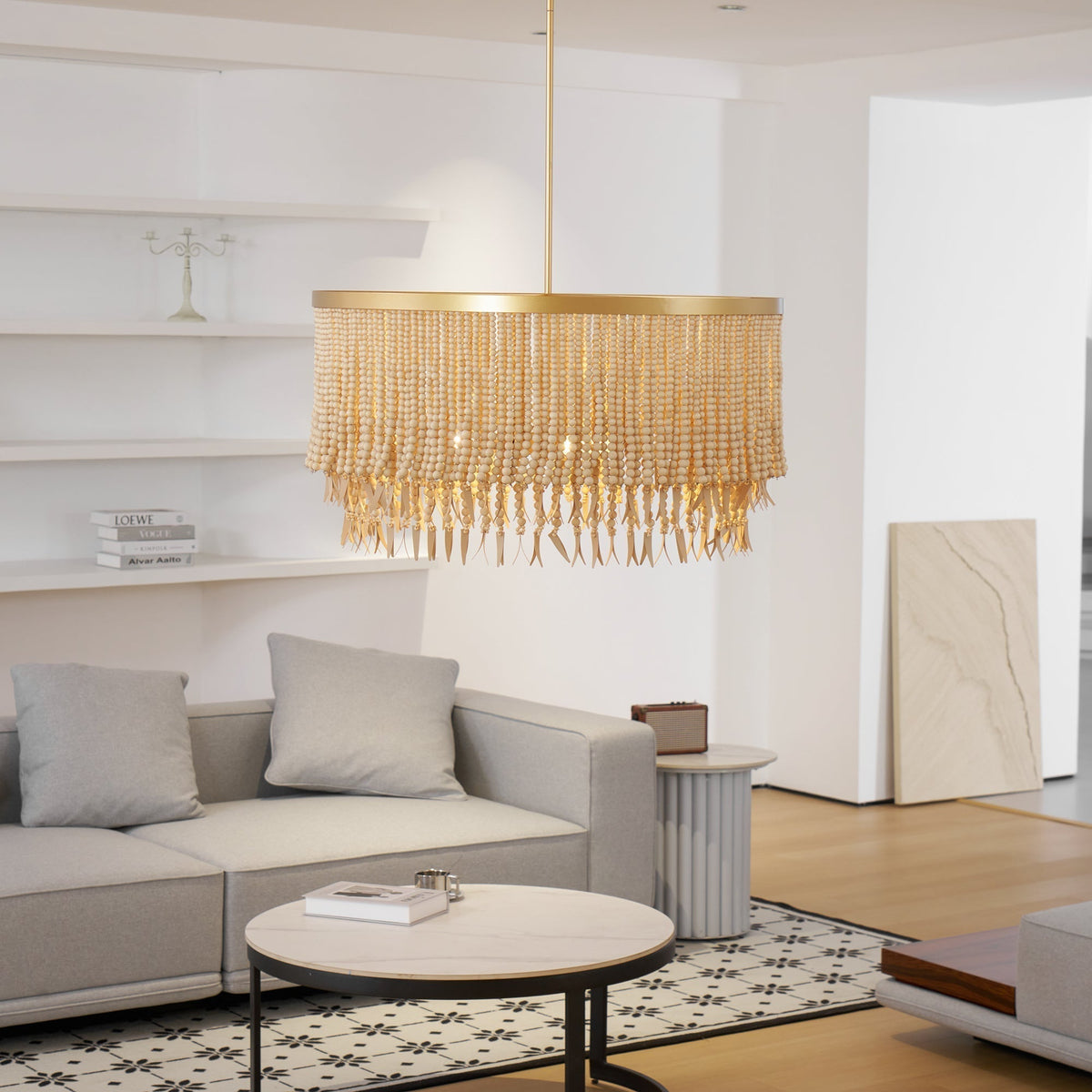 Ljomuvyn Kronleuchter im postmodernen Luxus-Stil aus Holz und Metall