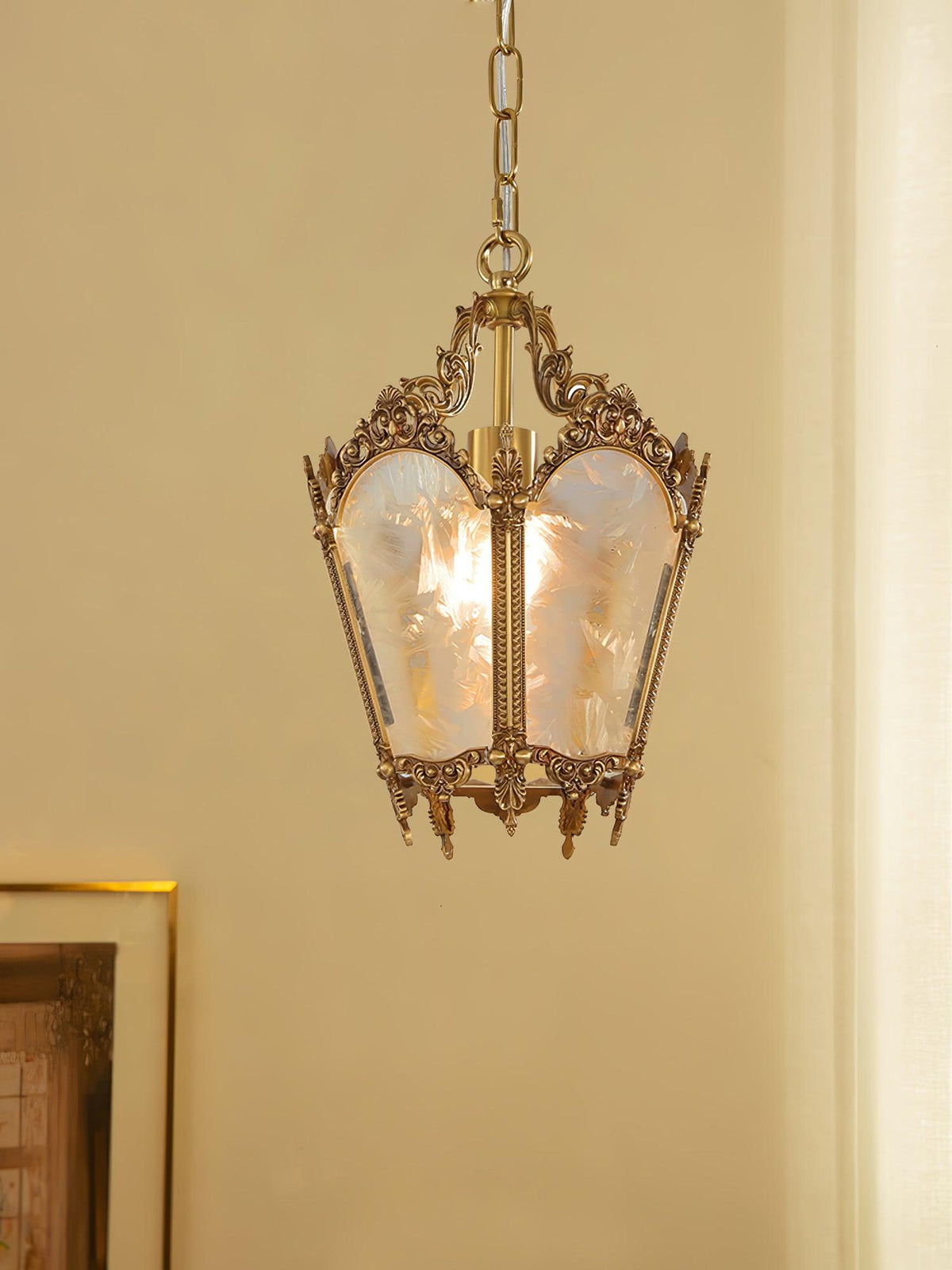 Auririelle Pendelleuchte aus Messing im Empire-Stil, antik und elegant