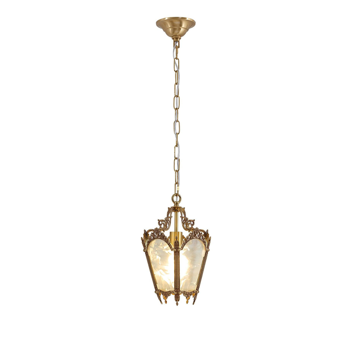 Auririelle Pendelleuchte aus Messing im Empire-Stil, antik und elegant