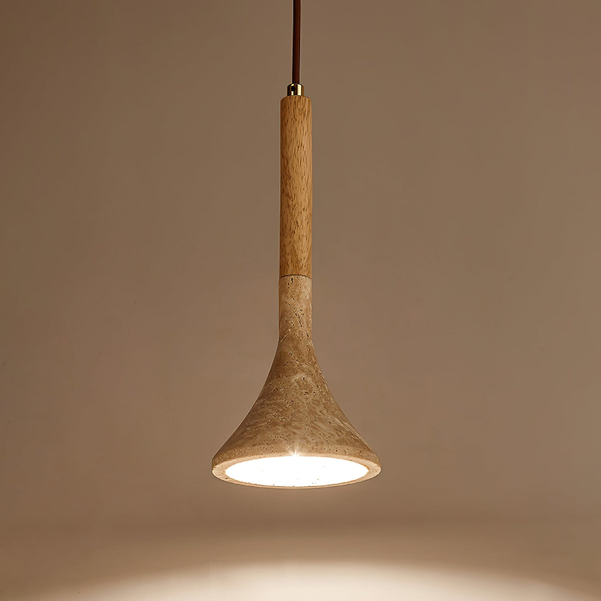 Taviaya Minimalistische Pendelleuchte aus Travertin