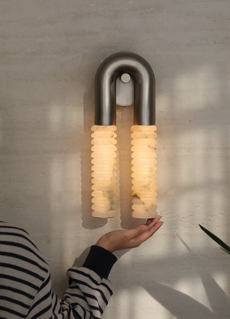 Talbe Alabaster Arc Ridge moderne Wandleuchte
