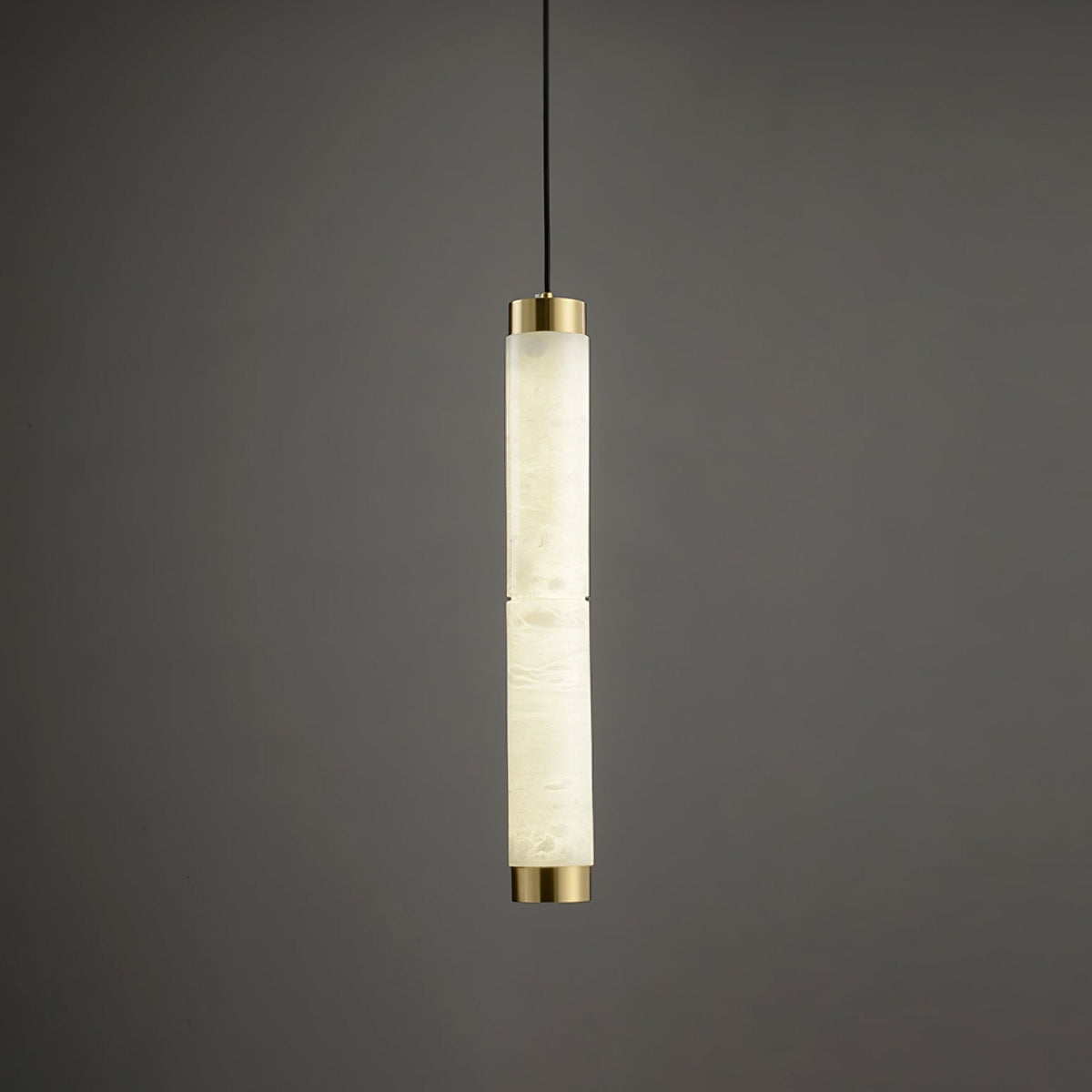 Lira zylindrische Pendelleuchte aus Alabaster