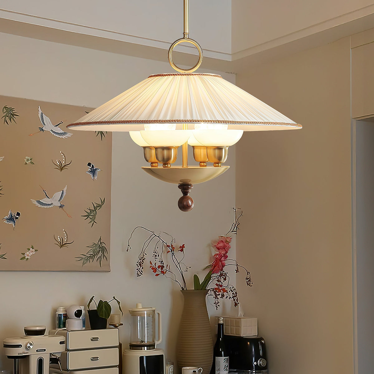 Umbera gefaltete Pendelleuchte mit Lampenschirm