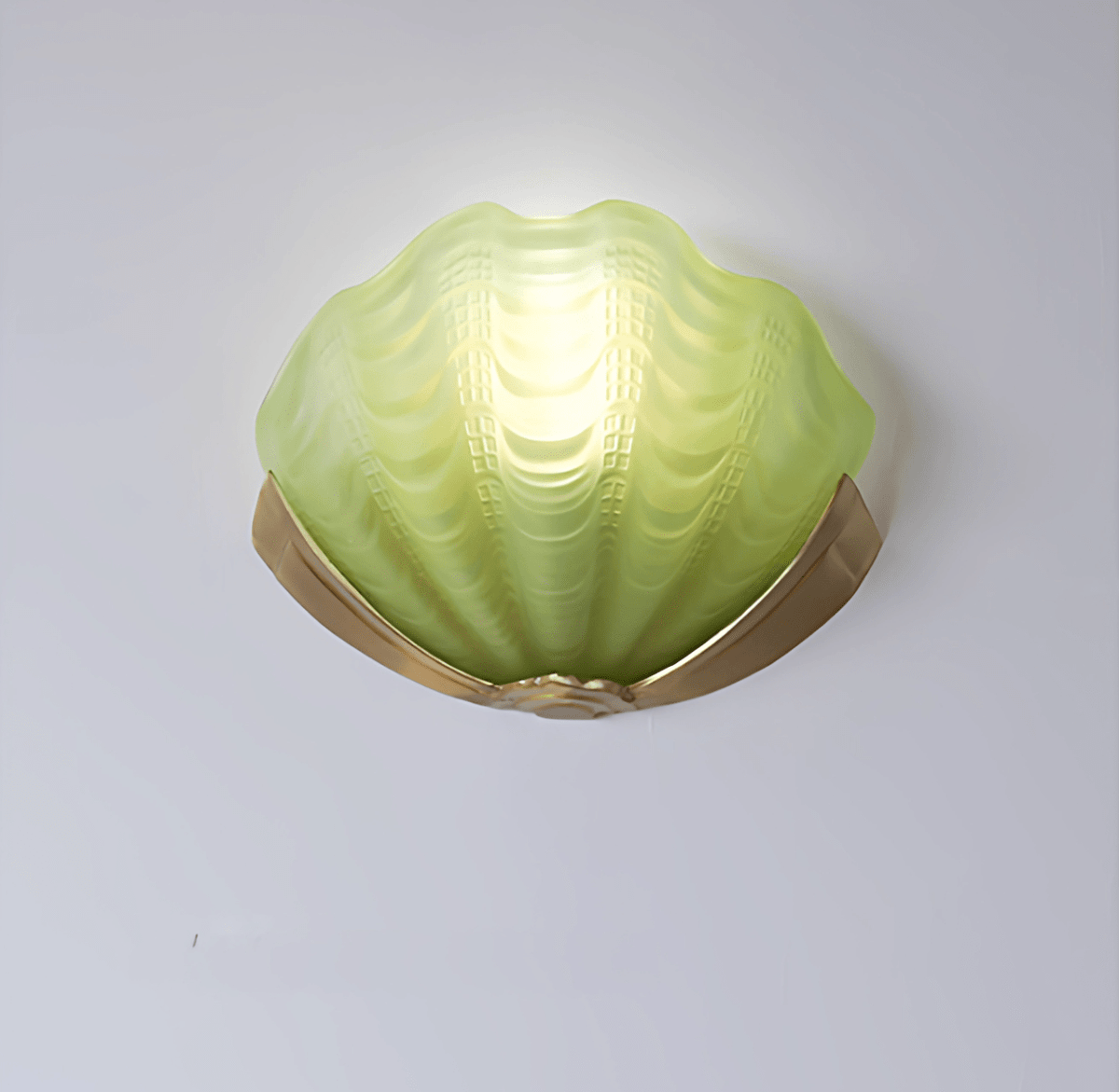 Nico Wandleuchte Art Deco Pendelleuchte aus Glas mit Wellenrand
