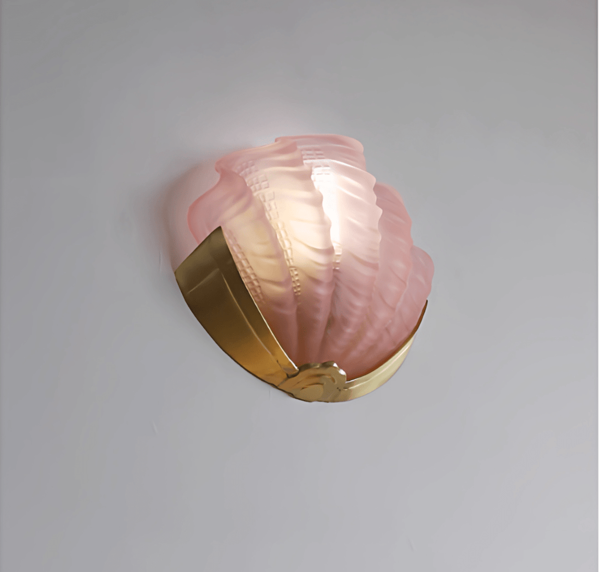 Nico Wandleuchte Art Deco Pendelleuchte aus Glas mit Wellenrand