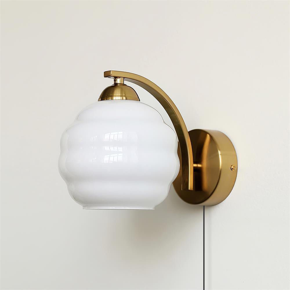 Eiraaine Wandleuchte Art Deco Glas Chrom