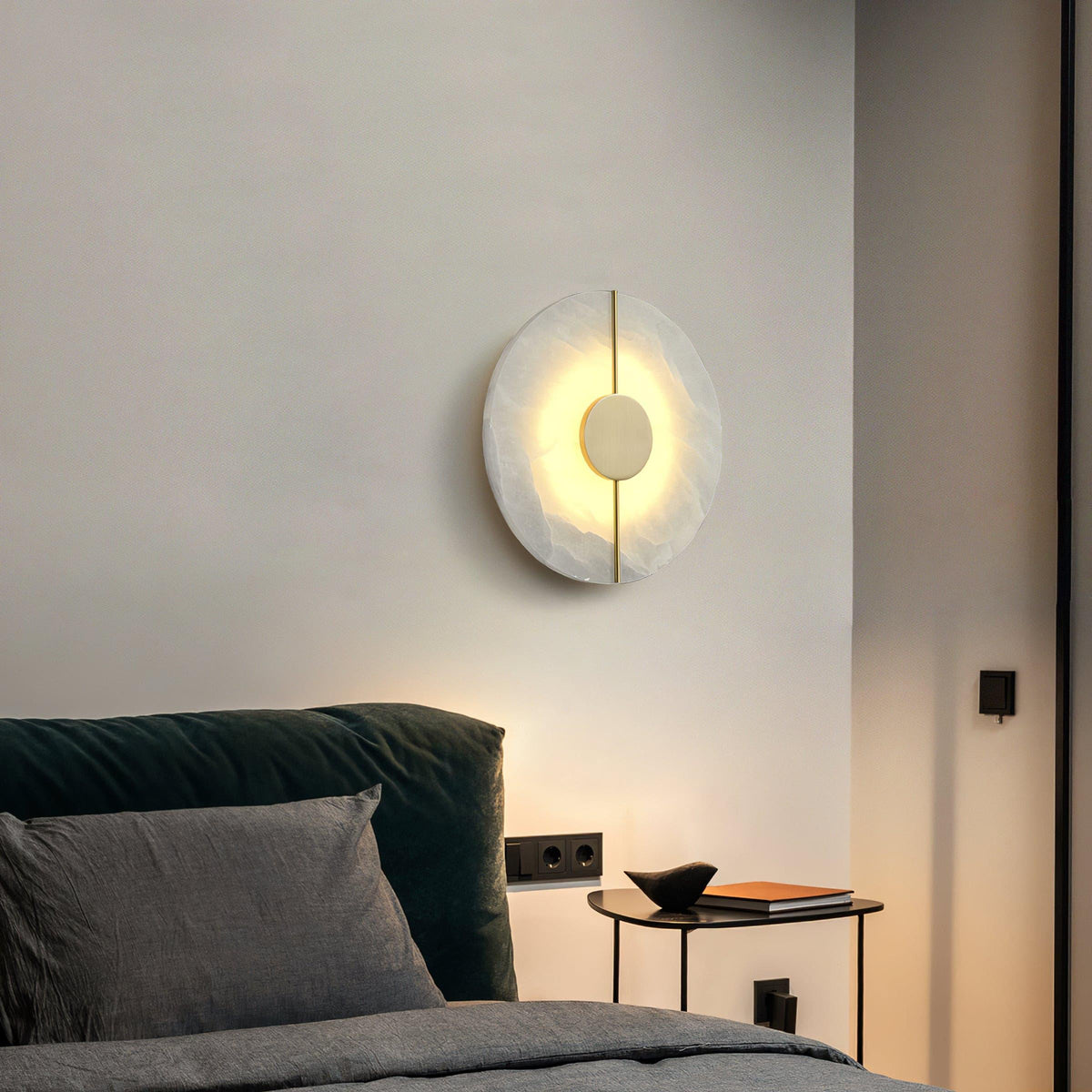 Citheira Minimalistische Alabaster-Wandleuchte