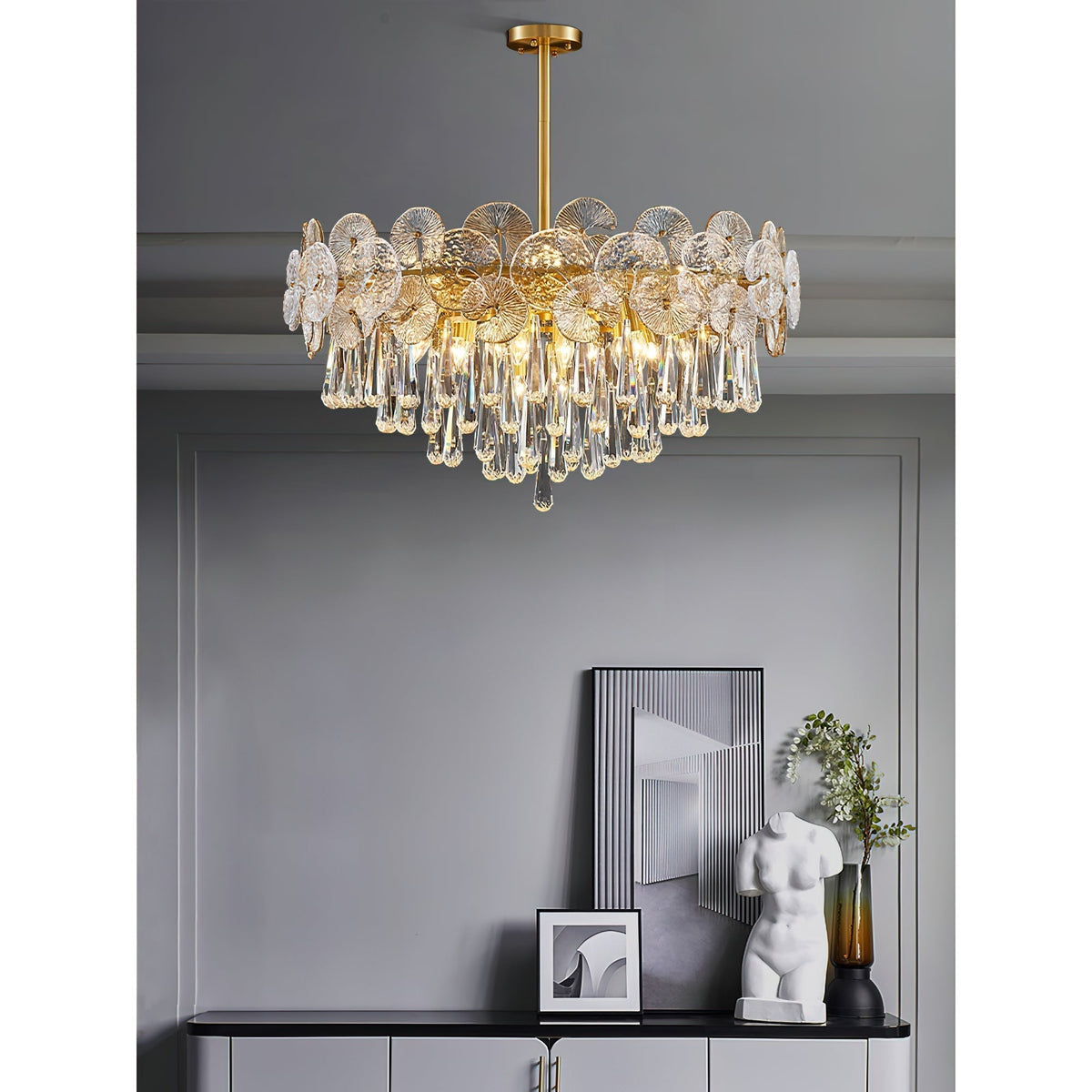 Caeluvyo Kronleuchter Postmodern Luxus Eleganz Kristall