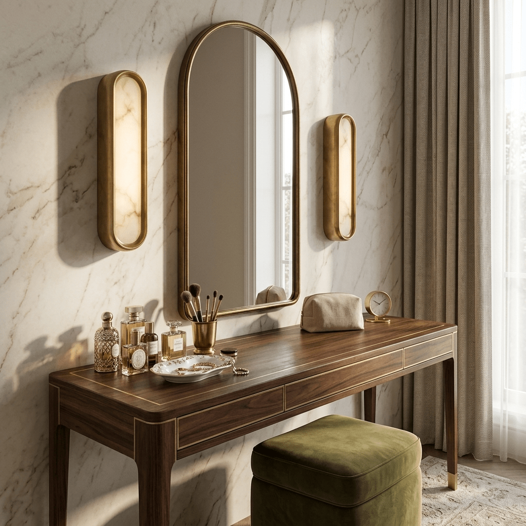 Evariste Aurelia Arch Alabaster-Wandleuchte