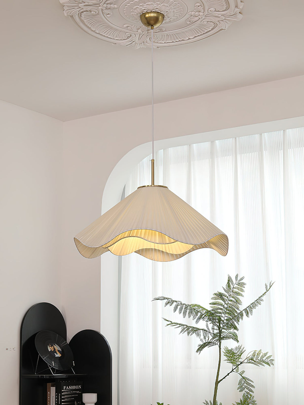 Drift Minimalistische Stoff-Pendelleuchte