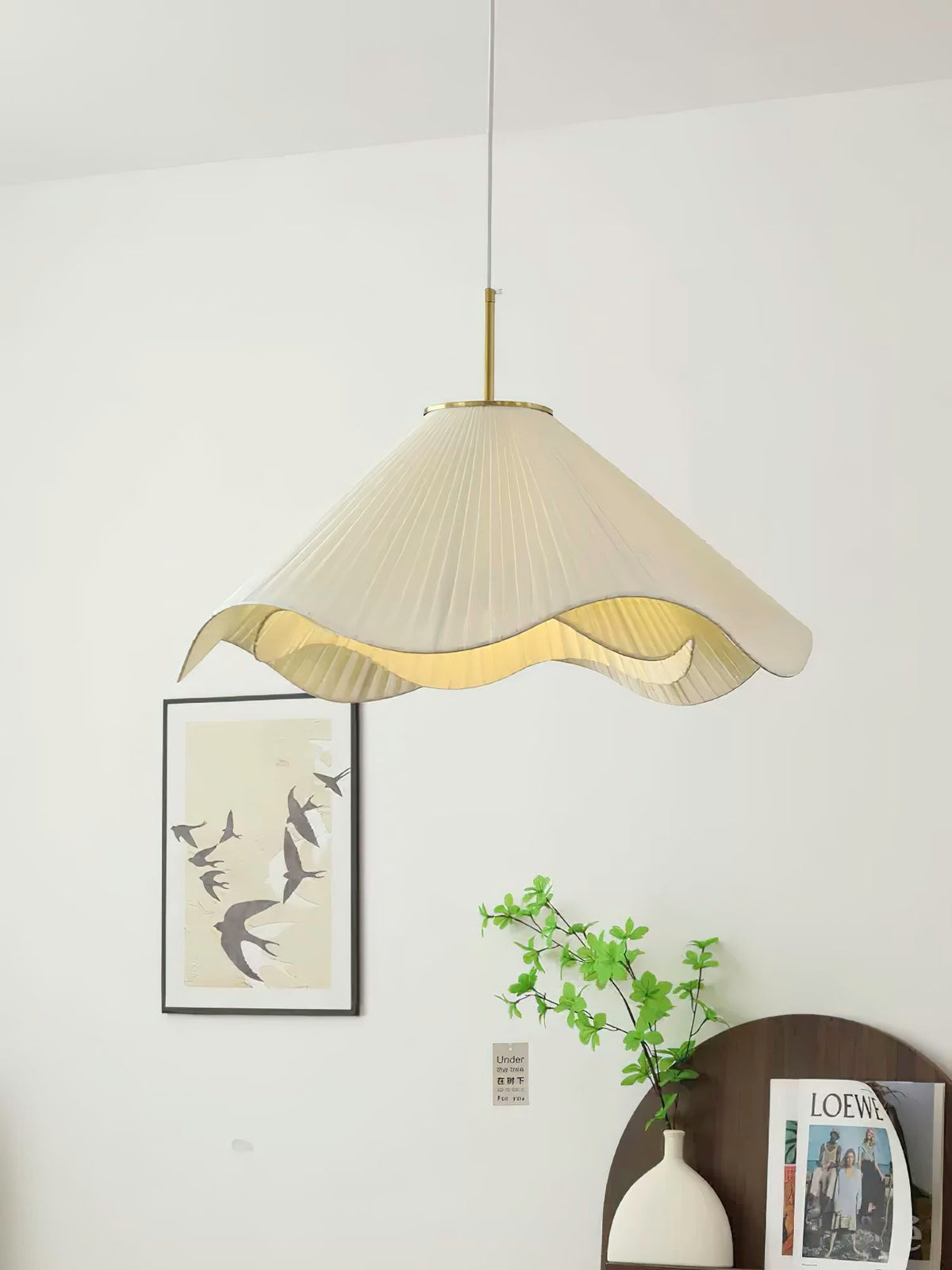 Drift Minimalistische Stoff-Pendelleuchte