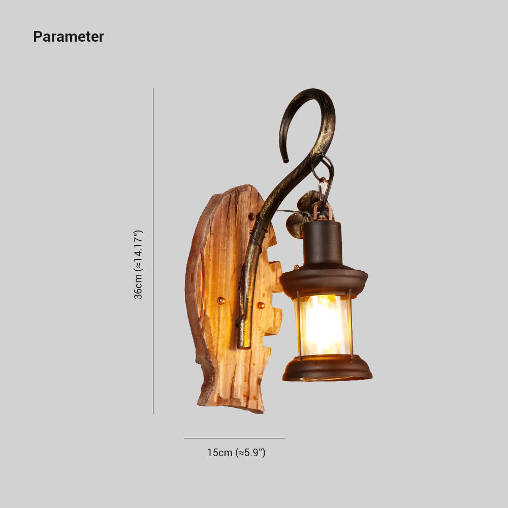 Epoch Modern LED Wandleuchte Schwarz Esszimmer/Schlafzimmer Holz