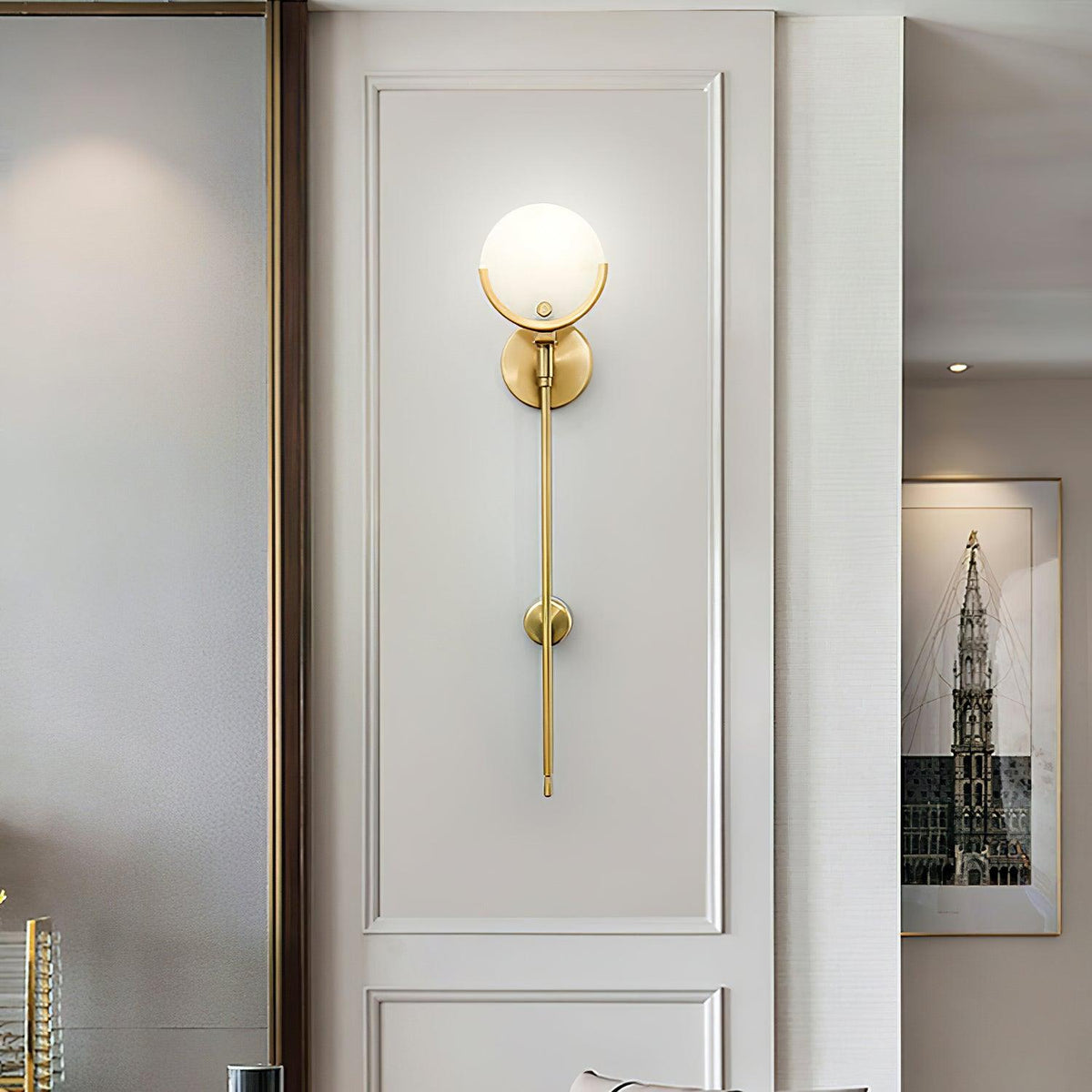 Aminex Kugel aus Alabaster Wandleuchte