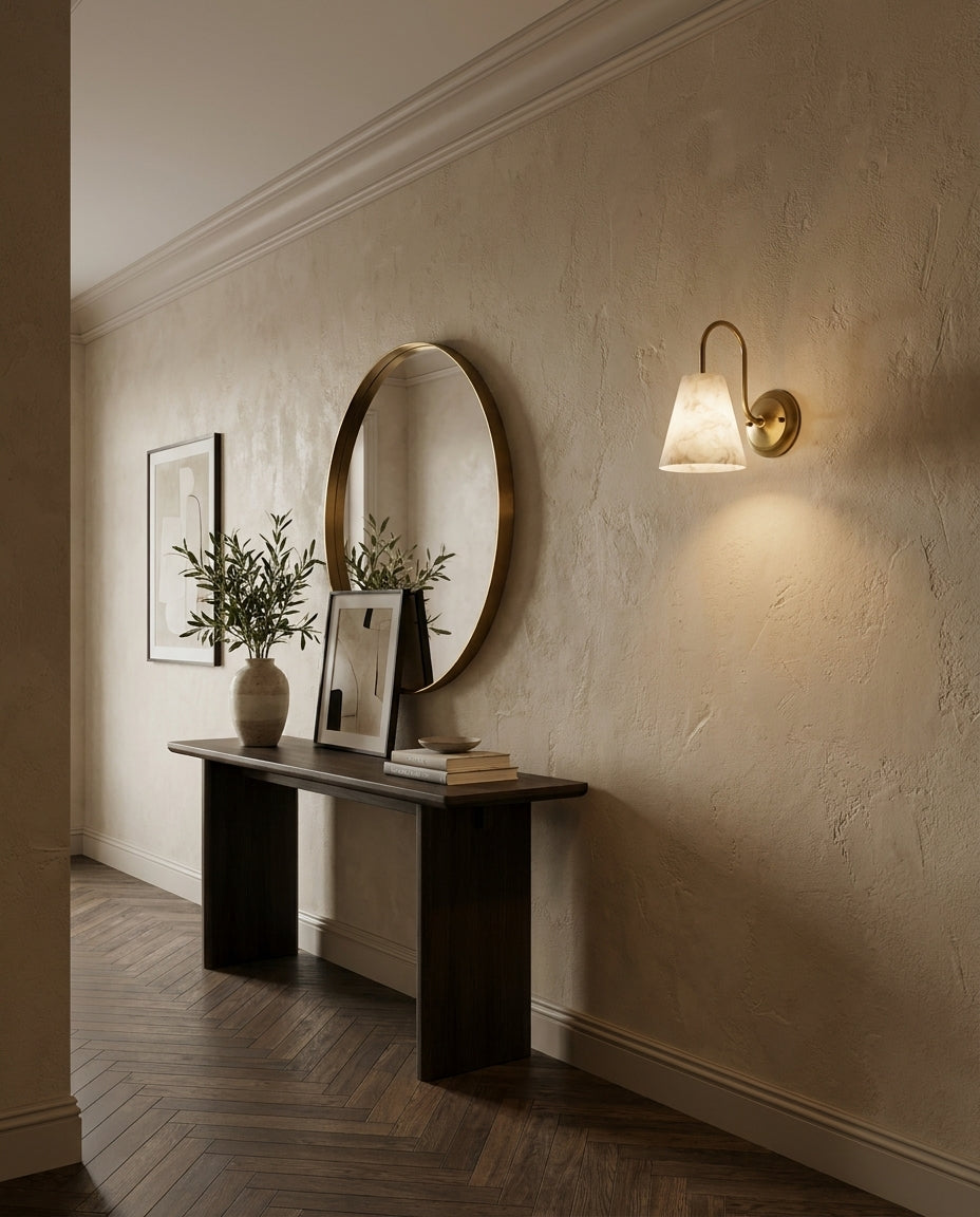 Bexstone Alabaster-Wandleuchte