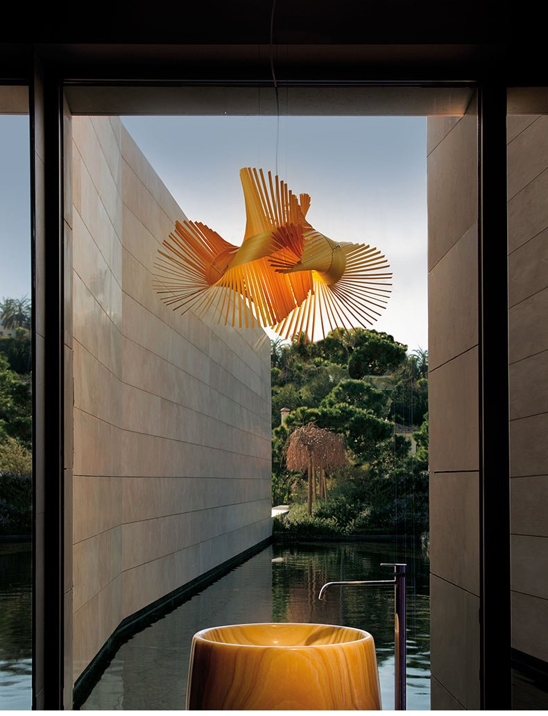 Avian Flair Pendelleuchte aus Holz