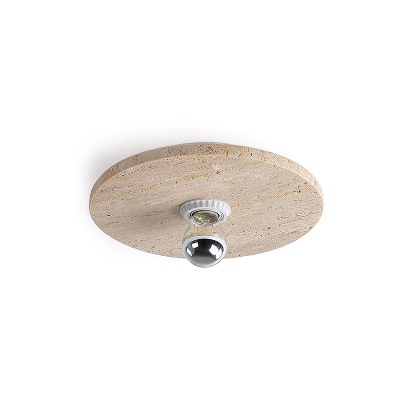 Norarora Travertin flache Deckenleuchte Beige