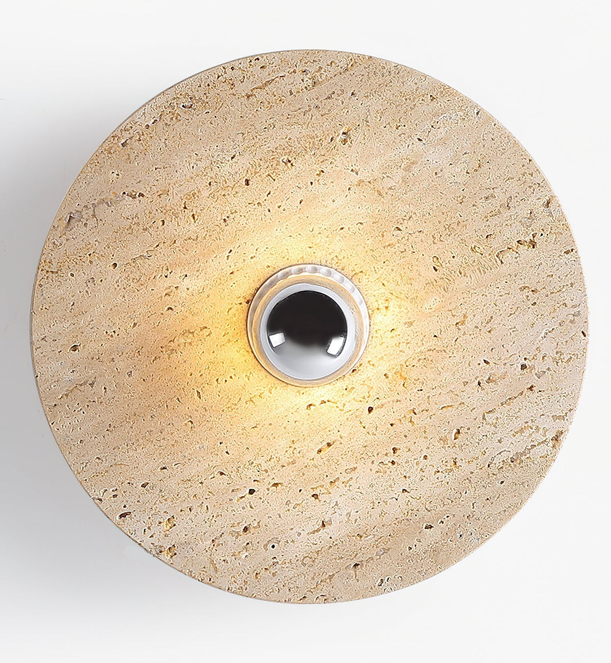 Norarora Travertin flache Deckenleuchte Beige