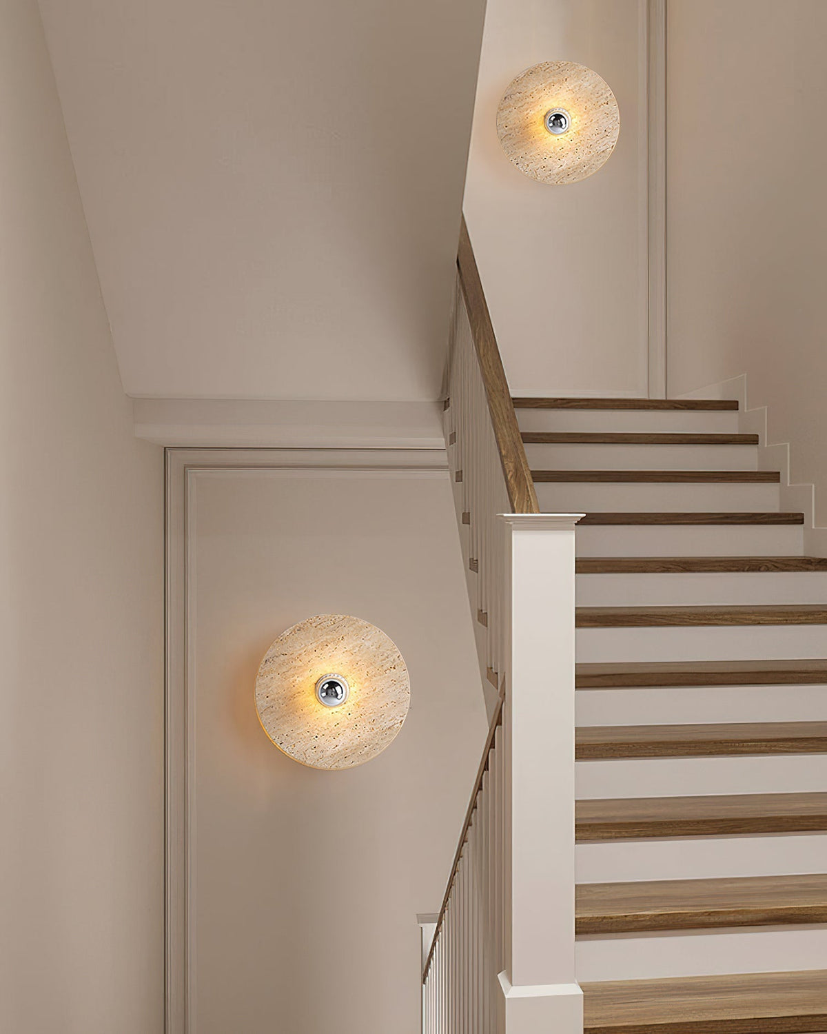 Norarora Travertin flache Deckenleuchte Beige