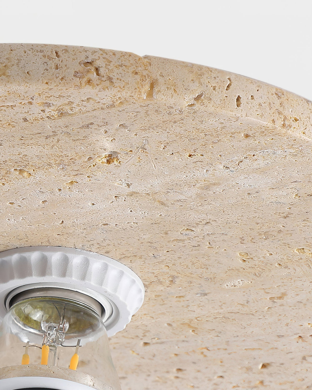 Norarora Travertin flache Deckenleuchte Beige