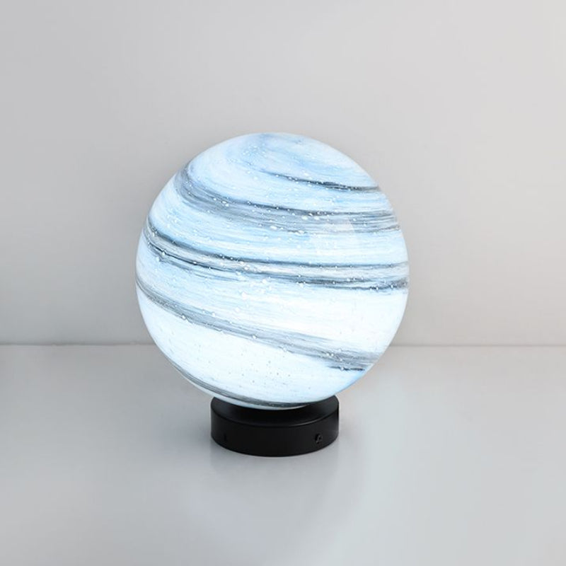 Aria Quadratische Außenleuchte Mondkugel, Garten, Metall Glas