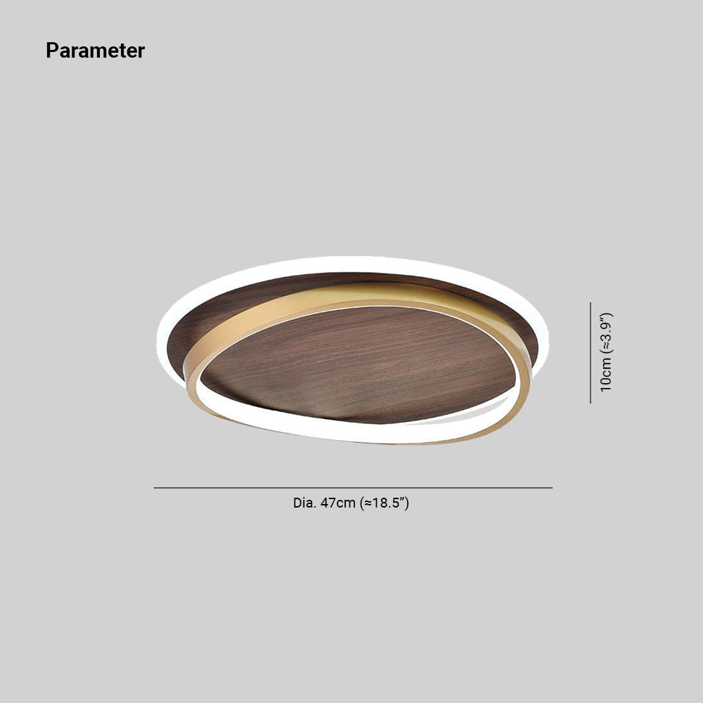 Arisha Modern Rund Dimmbare Deckenleuchte Gold Metall Acryl Schlafzimmer