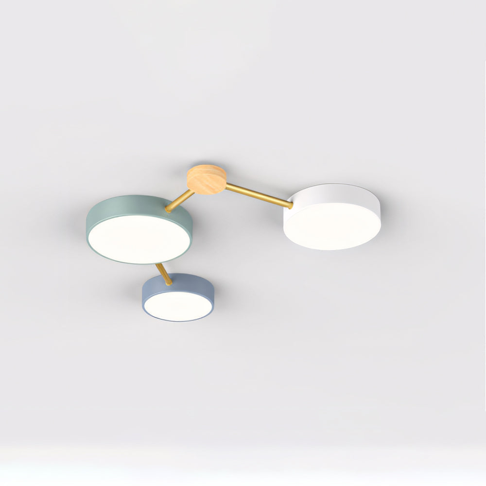 Arisha Modern LED Deckenleuchte Acryl Log Wohnzimmer Schlafzimmer Weiß Grau