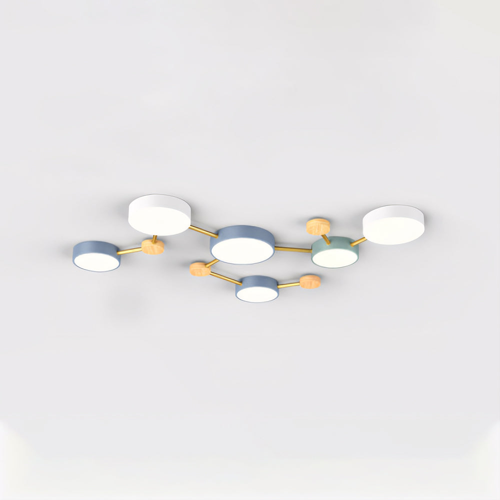 Arisha Modern LED Deckenleuchte Acryl Log Wohnzimmer Schlafzimmer Weiß Grau
