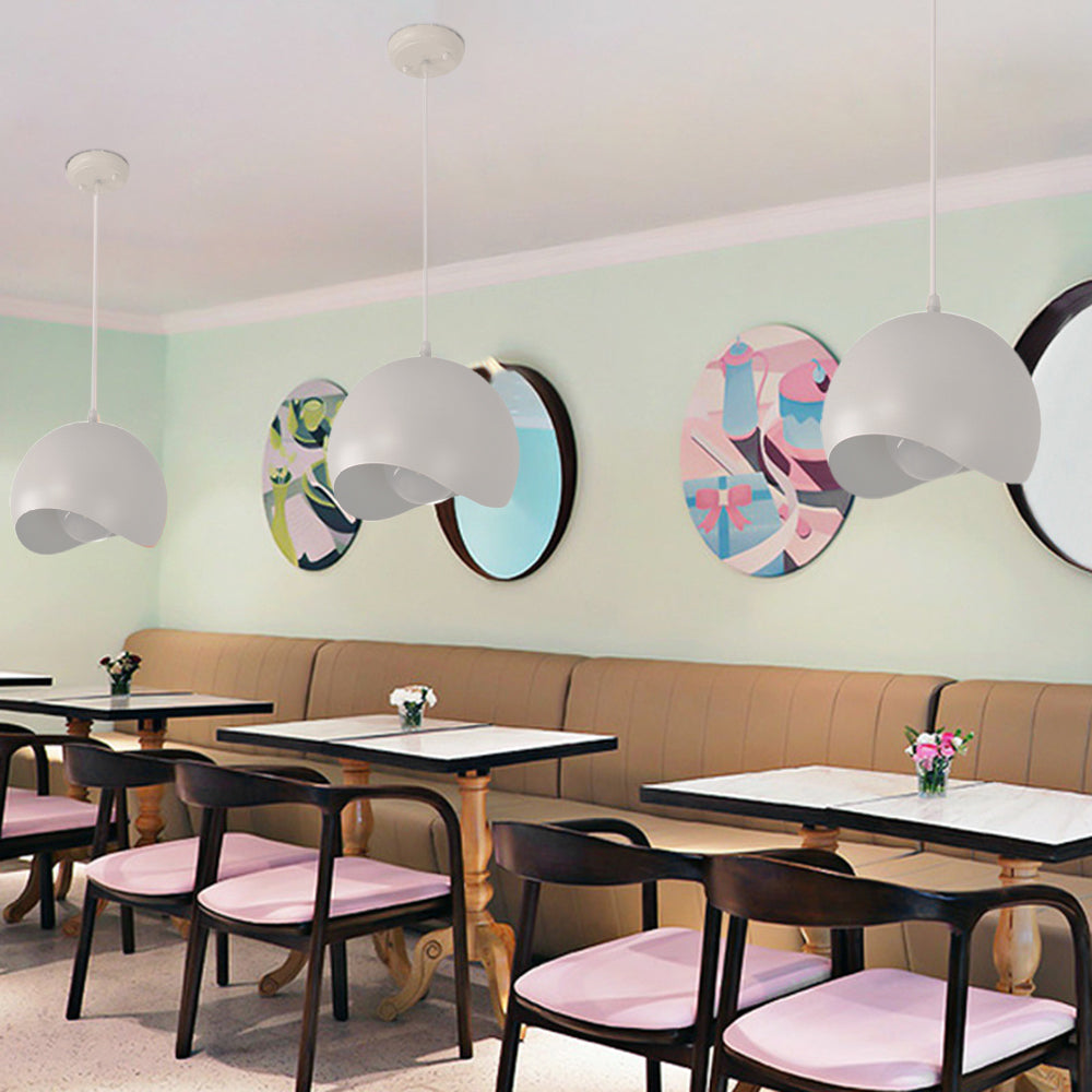 Arisha Kreative Globe Pendelleuchte Weißes Metall Schlafzimmer/Wohnzimmer