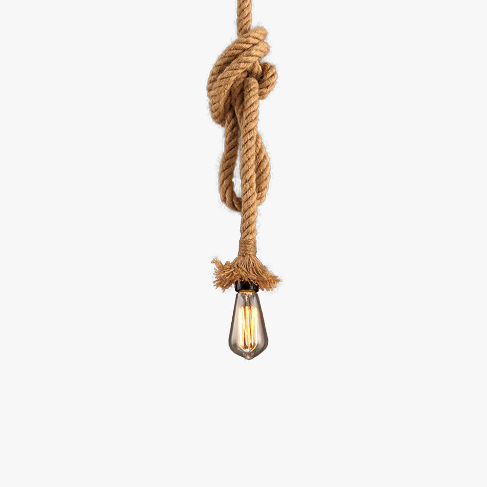 Silva Retro Industrial LED Pendelleuchte Hanfseil Cafe/Restaurant