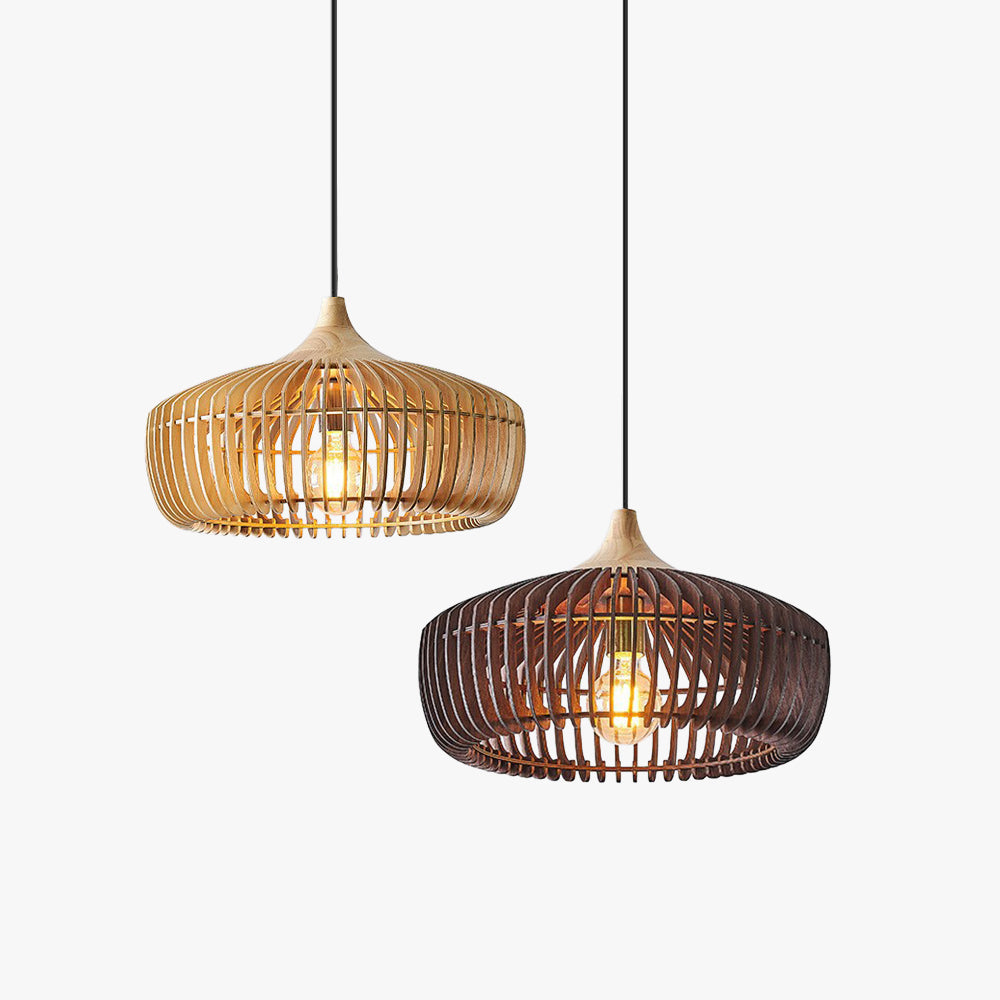 Muto Nordic Japanese Pendelleuchte Holz Schlafzimmer/Wohnzimmer