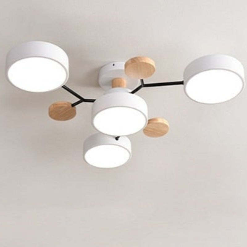 Arisha Geometrische Flush Mount Deckenleuchte Acryl/Holz Wohnzimmer
