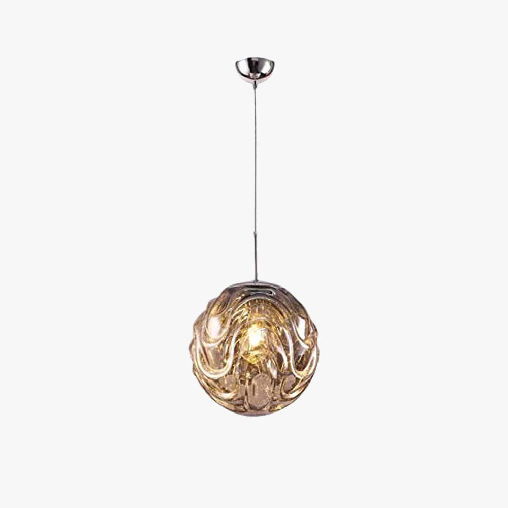 Valentina Modern Sphere Pendelleuchte Glas Gold/Schwarz Esszimmer