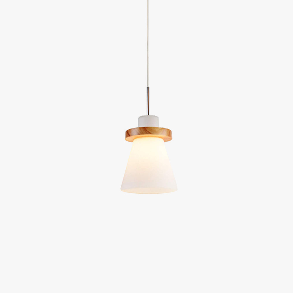 Valentina Minimalismus LED Pendelleuchte Holz Glas Schlafzimmer/Esszimmer