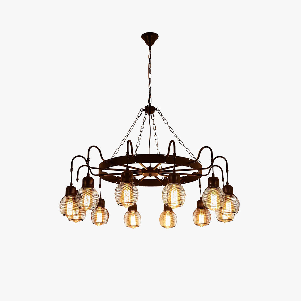 Silva Industriell LED Kronleuchter Metall/Glas Esszimmer/Schlafzimmer