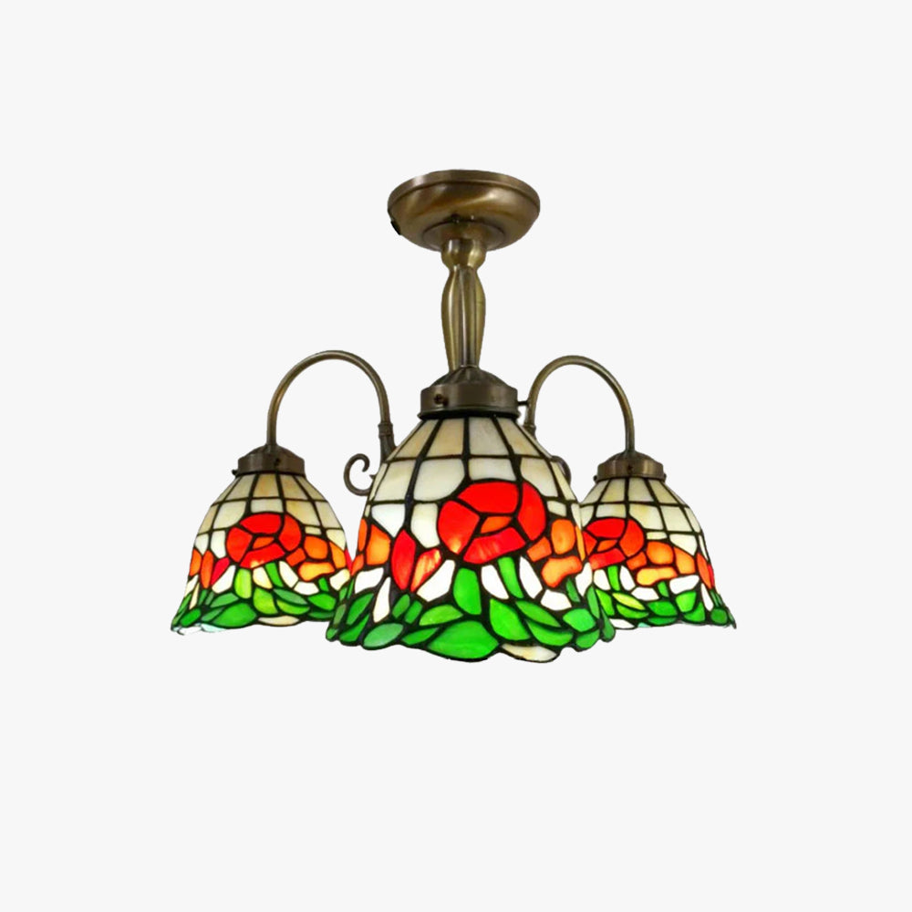 Arisha Retro LED Blumen Kronleuchter Buntes Schlafzimmer Bar Esszimmer