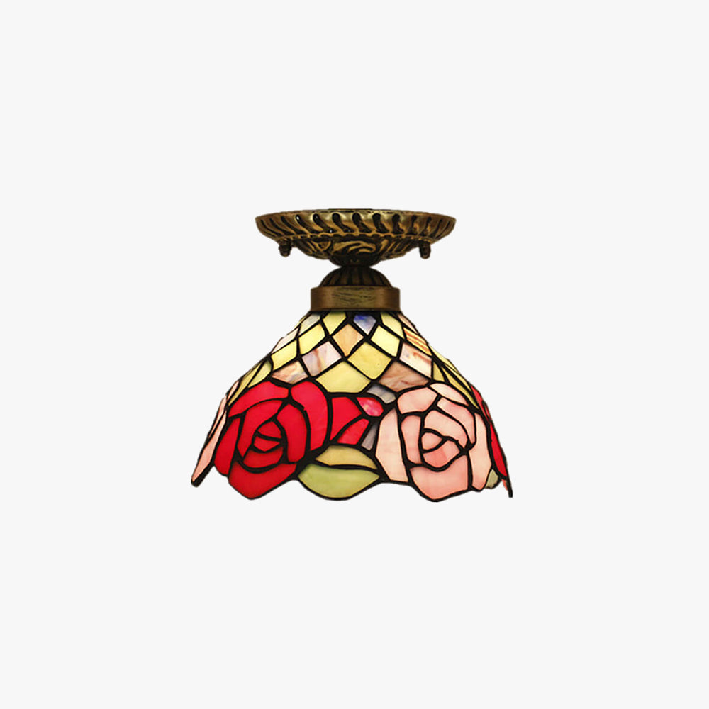 Arisha Vintage Rose Schale LED Deckenleuchte Wohnzimmer
