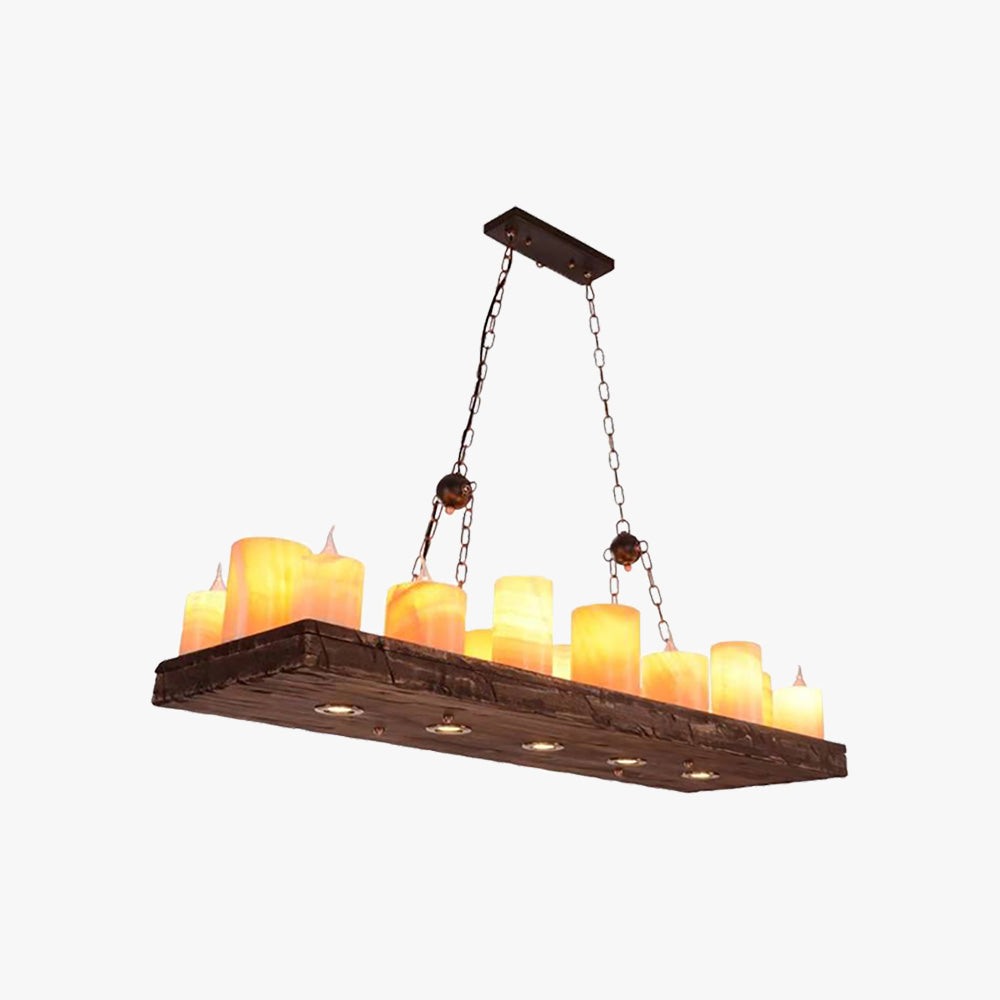 Epoch Kronleuchter, Holz & Metall, 16-flaming