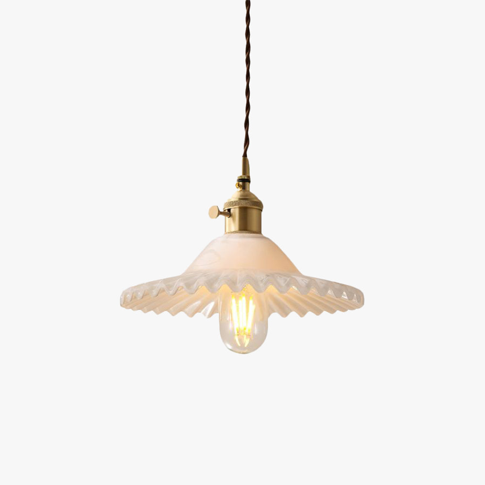Arisha Design LED Pendelleuchte Weiß Wohn/Schlafzimmer Metall&Glas ∅22CM