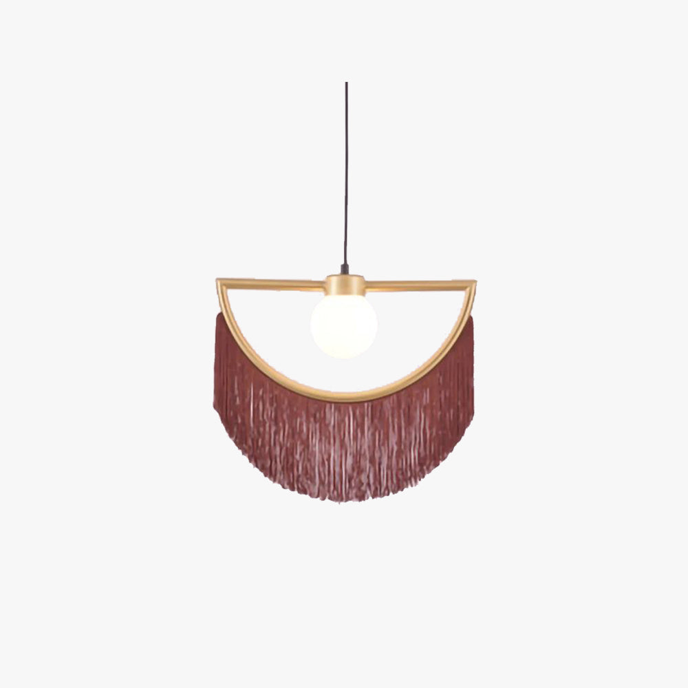 Aria Halbrund Pendelleuchte, 4 Farben, Metall Stoff