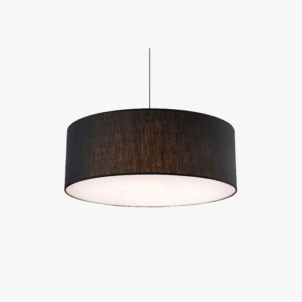 Ritta Modern LED Pendelleuchte Schwarz/Weiß/Beige/Flachsfarben Wohn/Ess/Schlafzimme Metall&Stoff