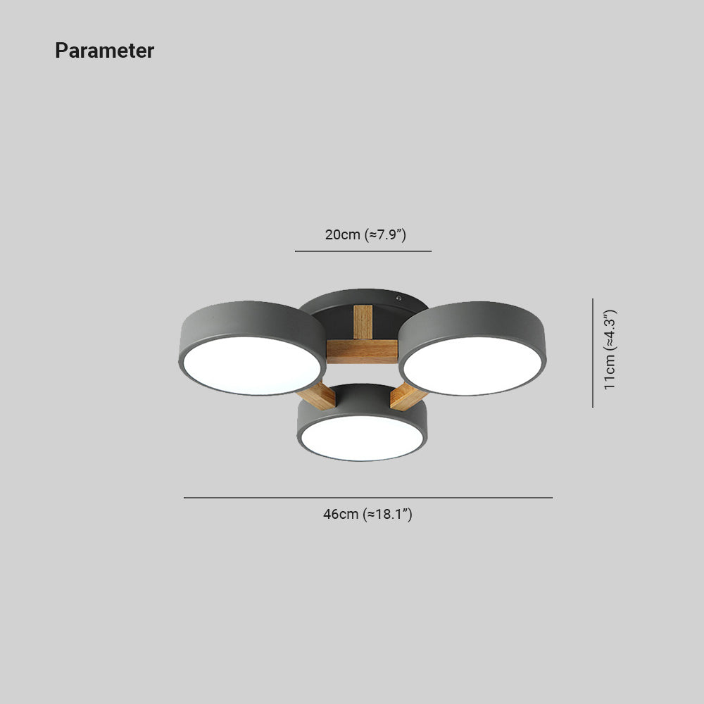 Aria Modern LED Deckenleuchte Weiß/Grün/Anthrazitgrau Wohn/Schlafzimmer Metall