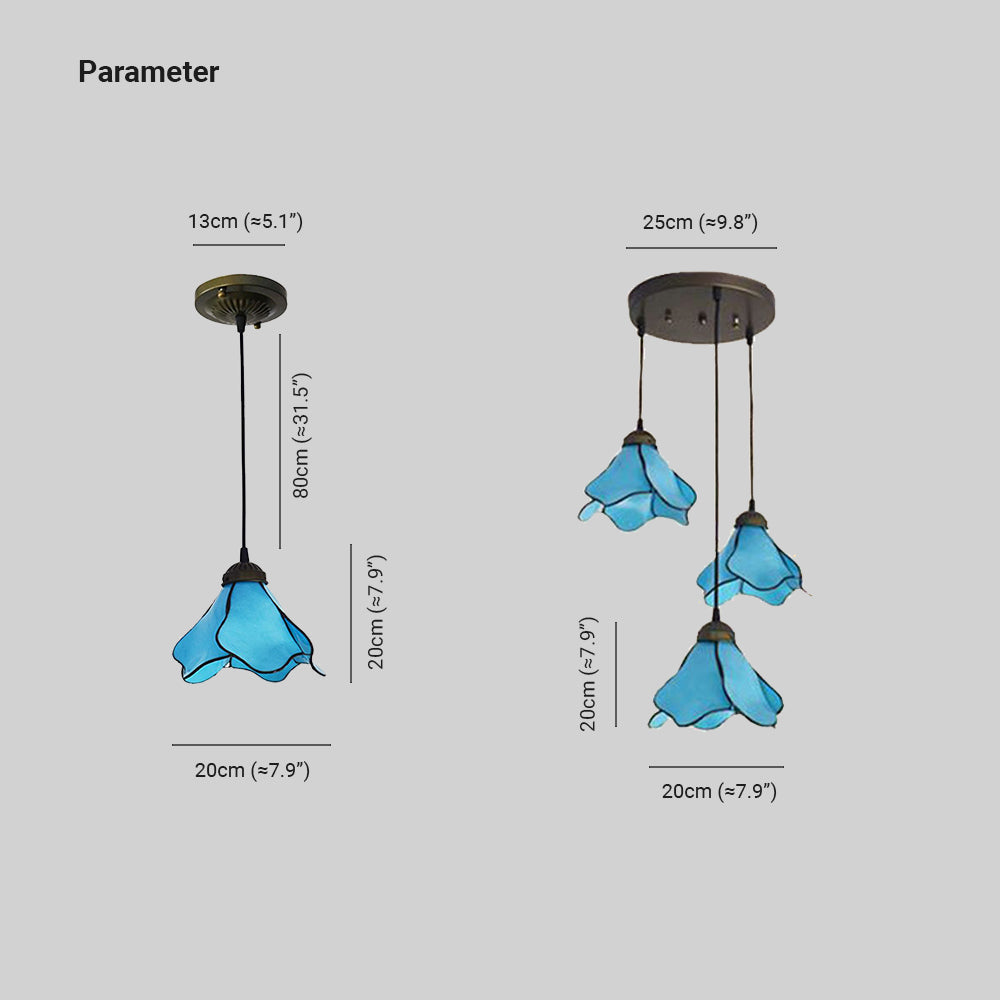 Arisha Modern LED Pendelleuchte Blume Wohnzimmer Schlafzimmer, 2 Farben, Metall Glas