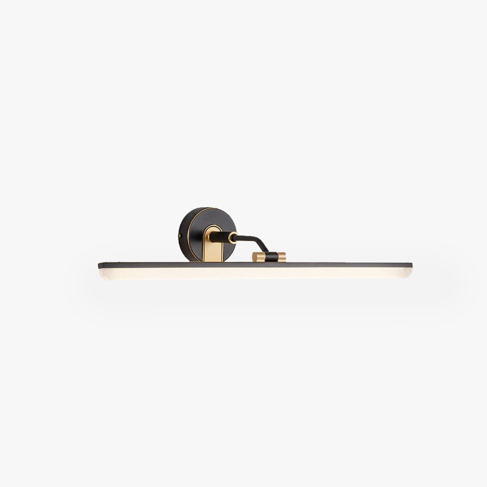 Arisha Industriel Linear LED Wandleuchte Schwarz/Messing Badezimmer Metall Acryl