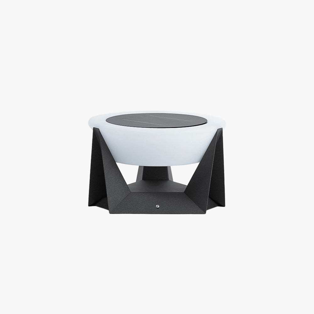 Ray Design Rund LED Außenleuchte Schwarz/Weiß Garten/Terrasse/Flur Metall&Acryl Solar